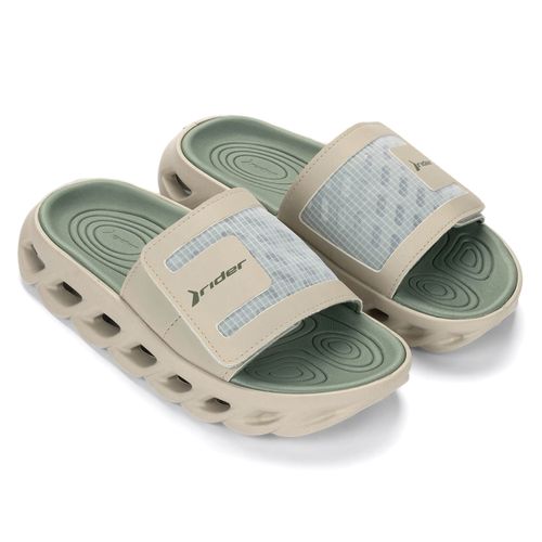 Chinelo Masculino Rider Slide R Power Slide Bege Verde-BP485- -1-